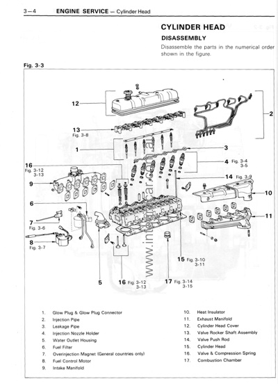 toyota 2h engine repair manual contents