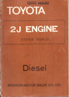 Toyota 2J Diesel engine workshop repair manual USED